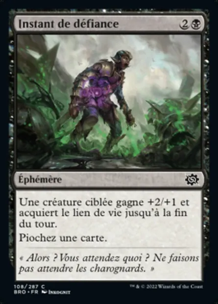 Instant de défiance, carte Magic BRO 108 — extension La Guerre Fratricide