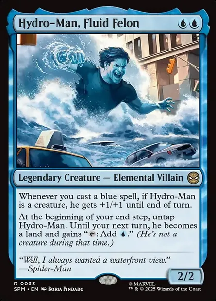 Hydro-Man, Fluid Felon, Magic card SPM 33 — Marvel's Spider-Man set