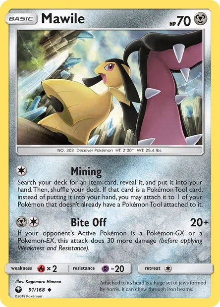 Mawile, Pokémon card CES 91 — Celestial Storm set