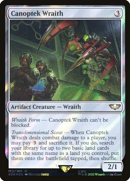 Canoptek Wraith, Magic card 40K 153★ — Warhammer 40,000 Commander set