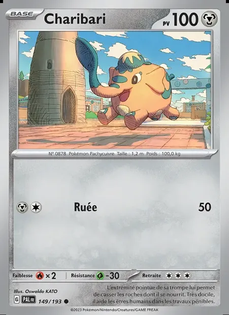 Charibari, carte Pokémon PAL 149 — extension Évolutions à Paldea