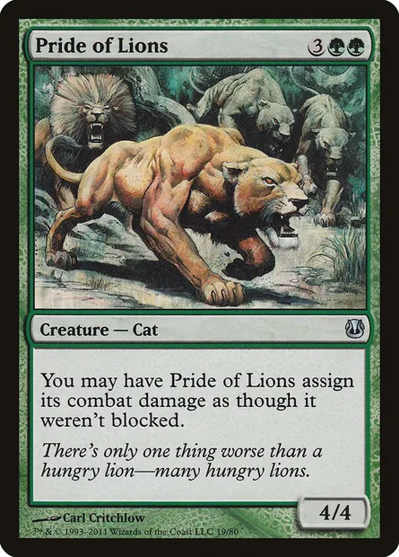 Pride of Lions, Magic card DDH 19 — Duel Decks: Ajani vs. Nicol Bolas set