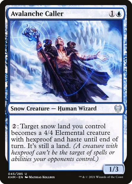 Avalanche Caller, Magic card KHM 45 — Kaldheim set