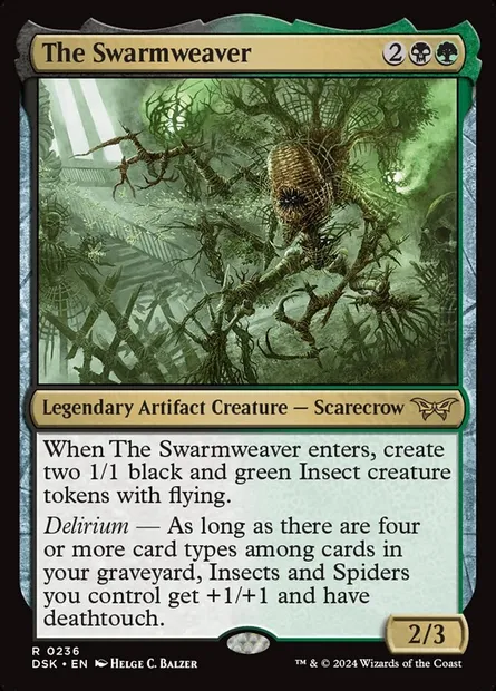 The Swarmweaver, Magic card DSK 236 — Duskmourn: House of Horror set