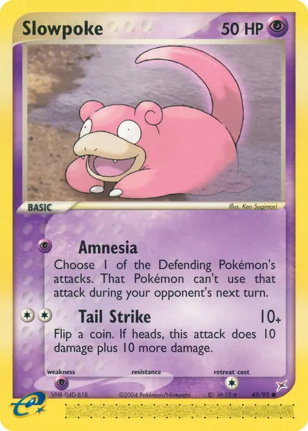 Slowpoke, Pokémon card MA 45 — Team Magma vs Team Aqua set
