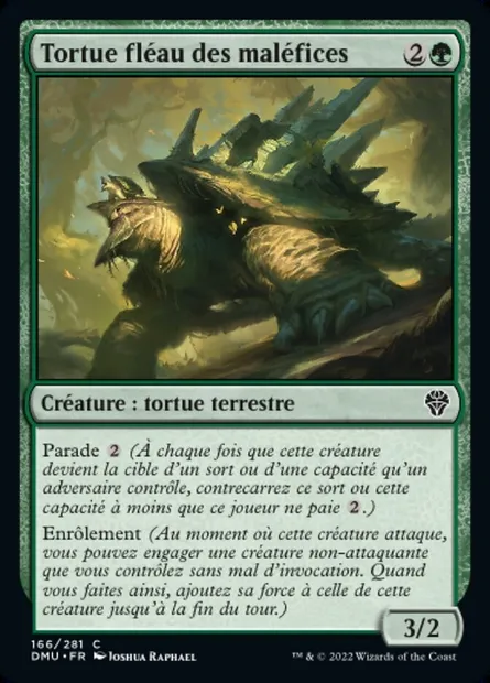 Tortue fléau des maléfices, carte Magic DMU 166 — extension Dominaria Uni