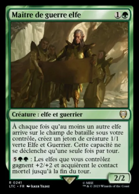 Maître de guerre elfe, carte Magic LTC 241 — extension Tales of Middle-earth Commander