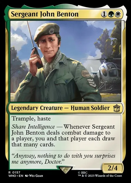 Sergeant John Benton, Magic card WHO 157 — Doctor Who set