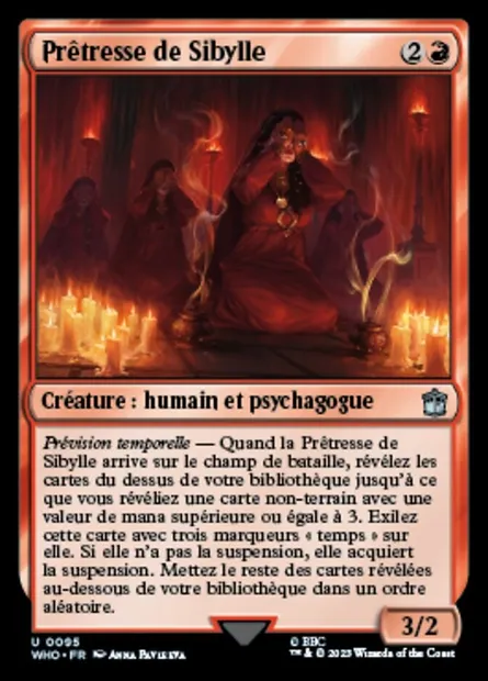 Prêtresse de Sibylle, carte Magic WHO 95 — extension Doctor Who
