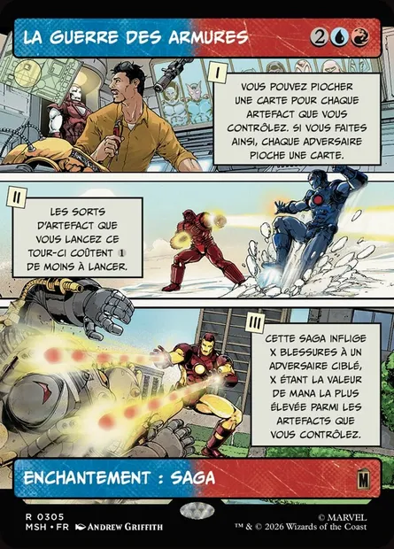 La guerre des armures, carte Magic MSH 305 — extension Marvel Super Heroes