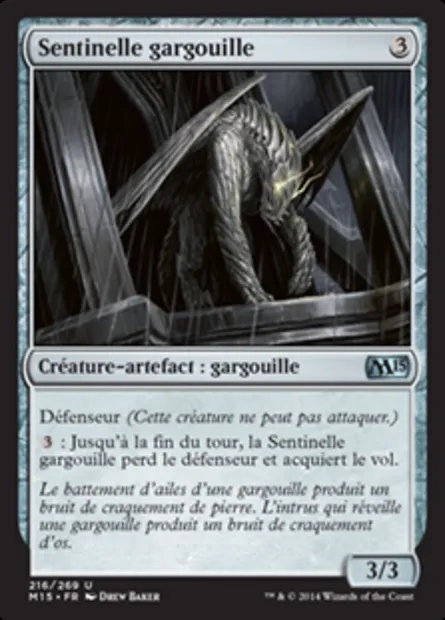 Sentinelle gargouille, carte Magic M15 216 — extension Magic 2015