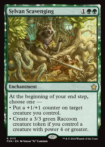 Sylvan Scavenging, Magic card FDN 113 — Foundations set