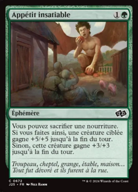 Appétit insatiable, carte Magic J25 672 — extension Foundations Jumpstart