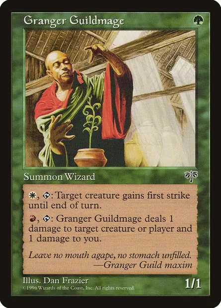 Granger Guildmage, Magic card MIR 220 — Mirage set