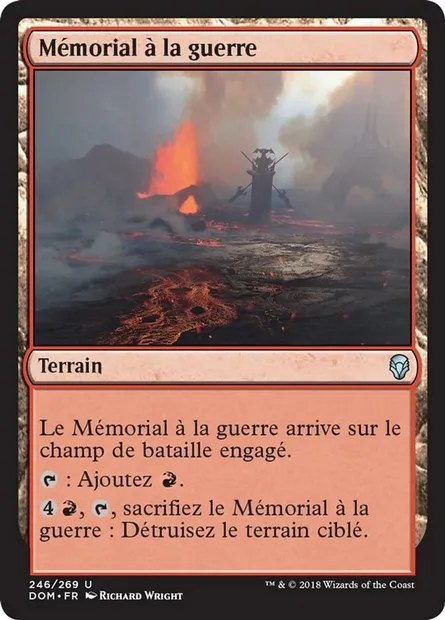 Mémorial à la guerre, carte Magic DOM 246 — extension Dominaria