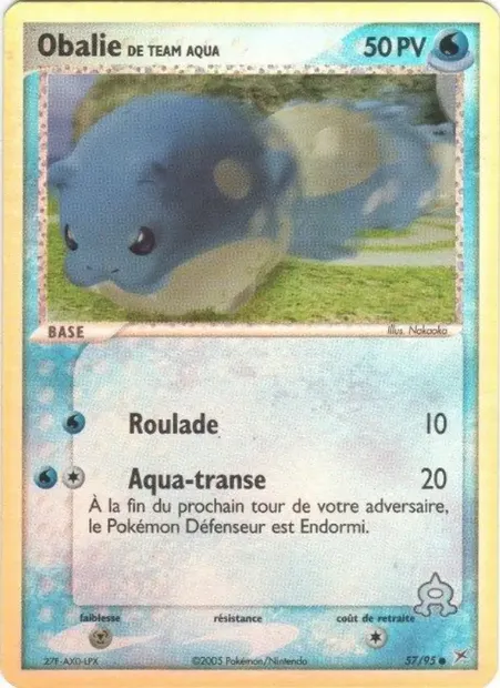 Obalie de Team Aqua, carte Pokémon MA 57 — extension EX Team Magma vs Team Aqua
