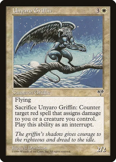 Griffon de l'ounyaro, carte Magic MIR 44 — extension Mirage