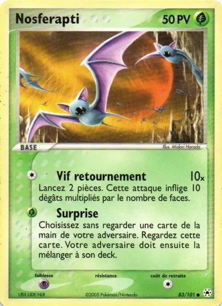 Nosferapti, carte Pokémon HL 83 — extension EX Légendes Oubliées