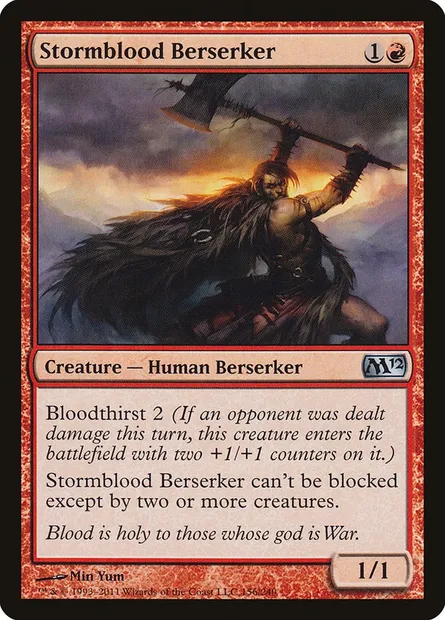 Stormblood Berserker, Magic card M12 156 — Magic 2012 set
