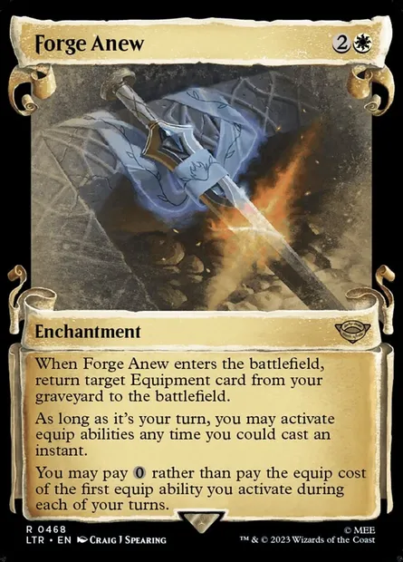 Forge Anew, Magic card LTR 468 — The Lord of the Rings: Tales of Middle-earth set