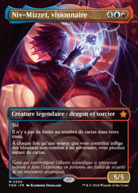 Niv-Mizzet, visionnaire, carte Magic FDN 350 — extension Foundations