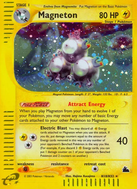 Magnéton, carte Pokémon SK H18 — extension Skyridge