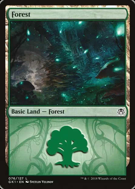 Forest, Magic card GK1 76 — GRN Guild Kit set