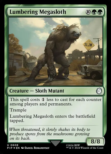 Lumbering Megasloth, Magic card PIP 608 — Fallout set
