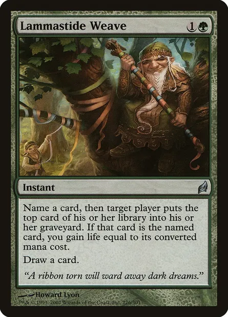 Lammastide Weave, Magic card LRW 226 — Lorwyn set