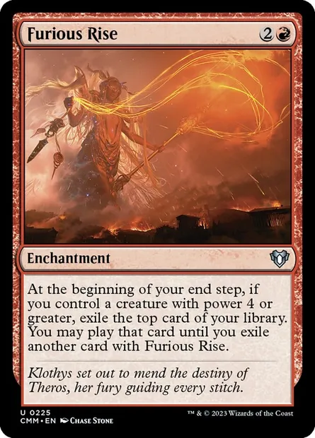 Furious Rise, Magic card CMM 225 — Commander Masters set