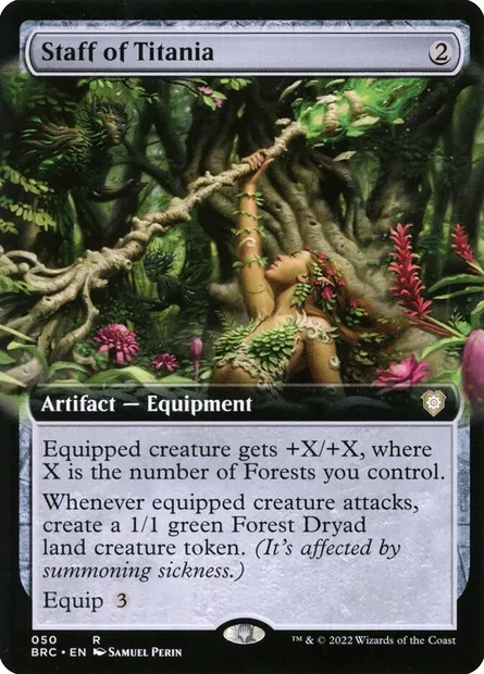 Staff of Titania, Magic card BRC 50 — The Brothers' War Commander set