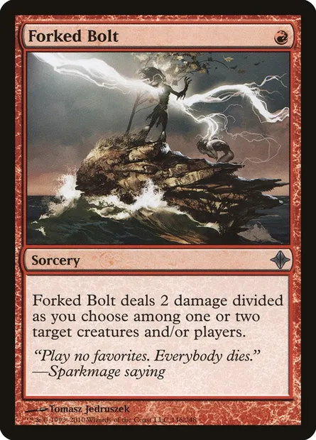Forked Bolt, Magic card ROE 146 — Rise of the Eldrazi set