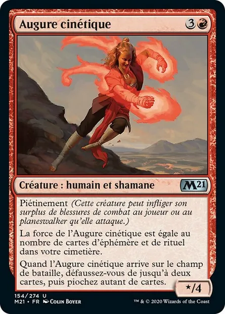 Augure cinétique, carte Magic M21 154 — extension Core Set 2021