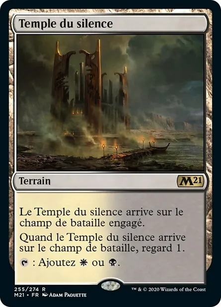 Temple du silence, carte Magic M21 255 — extension Core Set 2021