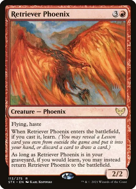 Retriever Phoenix, Magic card PSTX 113p — Strixhaven: School of Mages Promos set