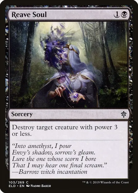 Reave Soul, Magic card ELD 103 — Throne of Eldraine set