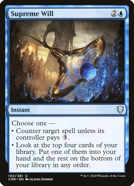 Supreme Will, Magic card CMR 102 — Commander Legends set
