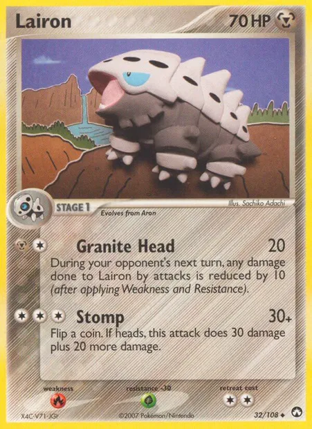 Lairon, Pokémon card PK 32 — Power Keepers set