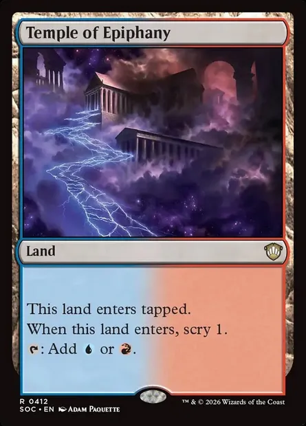Temple de la révélation, carte Magic SOC 412 — extension Secrets of Strixhaven Commander