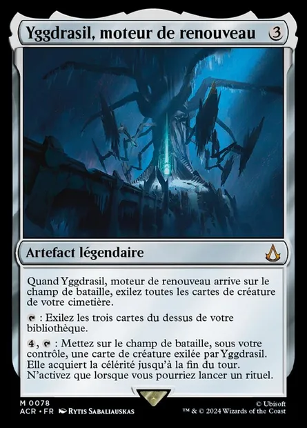 Yggdrasil, moteur de renouveau, carte Magic ACR 78 — extension Assassin's Creed