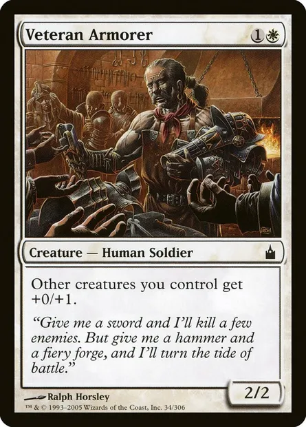 Veteran Armorer, Magic card RAV 34 — Ravnica: City of Guilds set