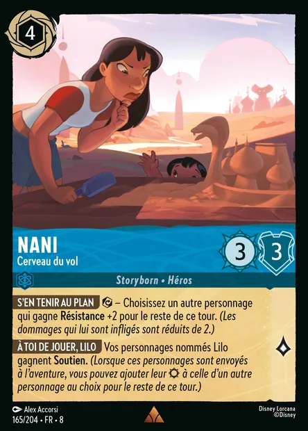 Nani - Cerveau du vol, carte Disney Lorcana CH8-165 — extension Le Règne de Jafar