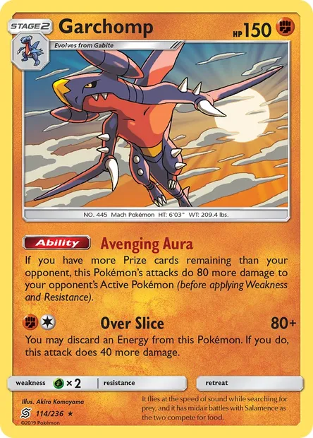 Garchomp, Pokémon card UNM 114 — Unified Minds set