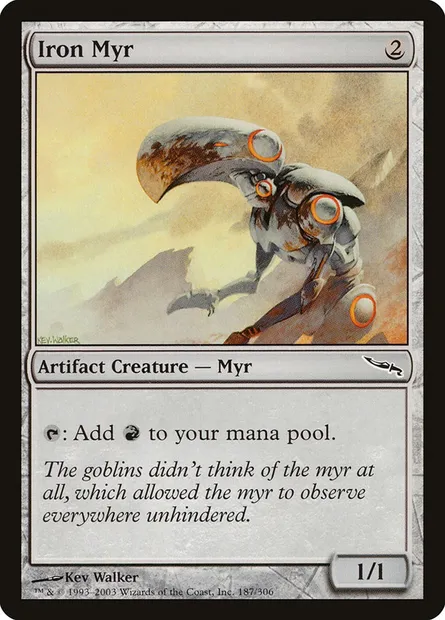 Iron Myr, Magic card MRD 187 — Mirrodin set