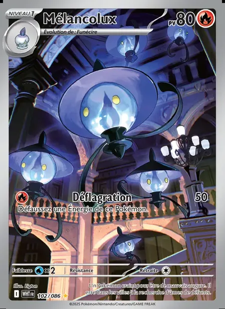 Mélancolux, carte Pokémon WHT 102 — extension Flamme Blanche