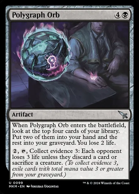 Polygraph Orb, Magic card MKM 99 — Murders at Karlov Manor set
