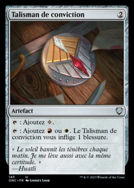 Talisman de conviction, carte Magic ONC 143 — extension Phyrexia: All Will Be One Commander