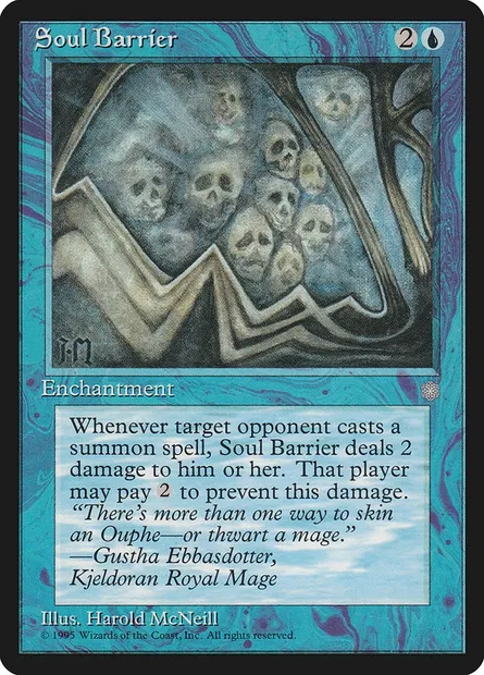 Soul Barrier, Magic card ICE 103 — Ice Age set