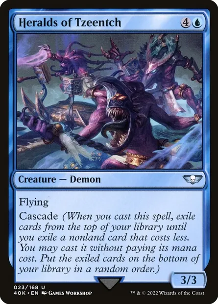Heralds of Tzeentch, Magic card 40K 23 — Warhammer 40,000 Commander set