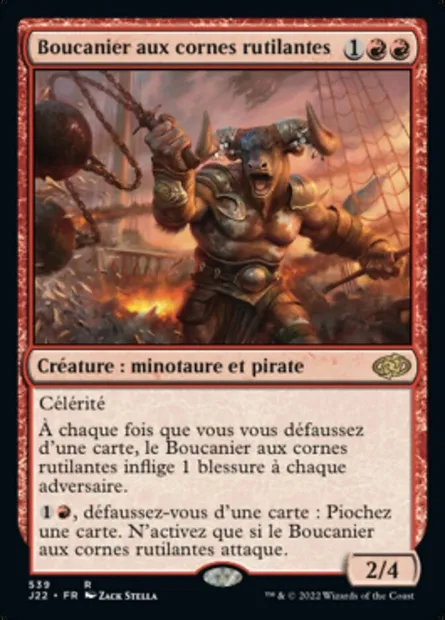 Boucanier aux cornes rutilantes, carte Magic J22 539 — extension Jumpstart 2022